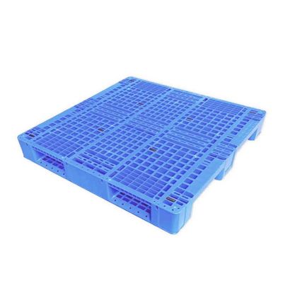 1100x1100 HDPE لوح بلاستيك قابل للتكديس ديناميكي 2.5T أزرق 13.8 كجم