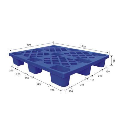 المنصات البلاستيكية الصناعية HDPE PP 1000x800 تتدفق من خلال