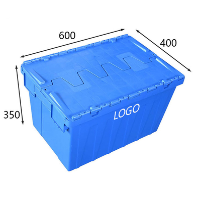 3000g وزن صندوق لوجستي بلاستيكي HDPE أزرق تحميل 50 كجم صناديق متحركة قابلة للتكديس