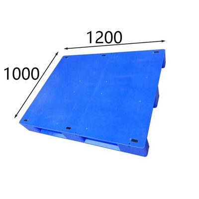 عززت المنصات البلاستيكية اليورو 1200 X 1000 الأزرق HDPE / PE شقة الثقيلة