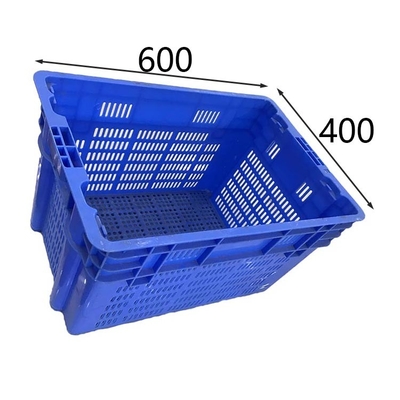 100٪ HDPE صندوق بلاستيك متحرك قابل للطي 600 X 400 X 315mm شديد التحمل