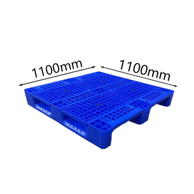 المنصات البلاستيكية المضادة للانزلاق HDPE الزرقاء 1100 × 1100 × 155 لمصنع / منفذ للأغذية