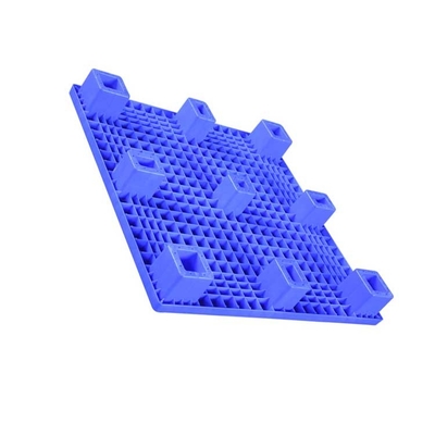 1000 X 1000 X 140 منصات بلاستيكية مسطحة العلوية تحميل HDPE الأزرق 600 كجم