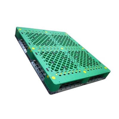 المنصات البلاستيكية الصناعية ذات الوجه الواحد الخضراء 48 × 40 تحميل ديناميكي 1500 كجم