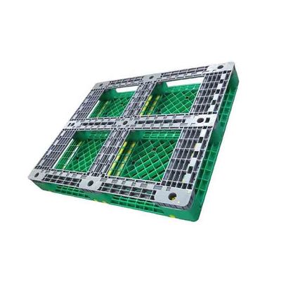 المنصات البلاستيكية الصناعية ذات الوجه الواحد الخضراء 48 × 40 تحميل ديناميكي 1500 كجم