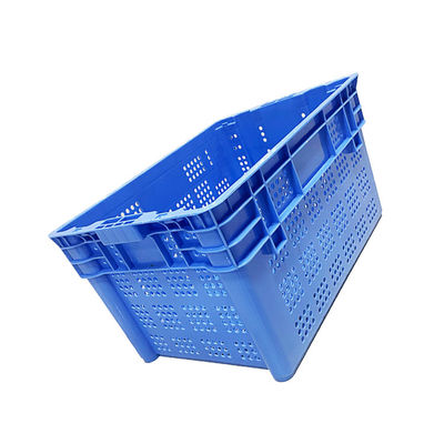 دوران قابل للتكديس عش قفص بلاستيكي 600X400mm HDPE للميناء