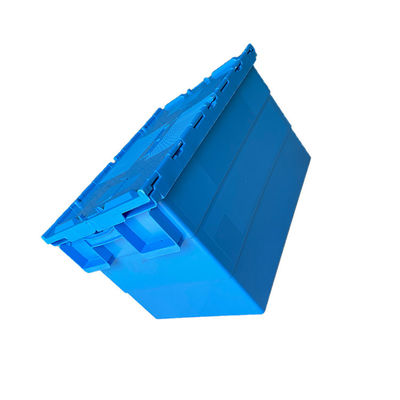 HDPE قابل للتكديس 600x400 تعبئة صندوق لوجستي صناعي بلاستيك قابل لإعادة التدوير أزرق