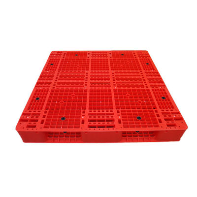 PE صحية 1200x1200 لوح بلاستيك أحمر قابل للتكديس 6000 كجم للمستودع