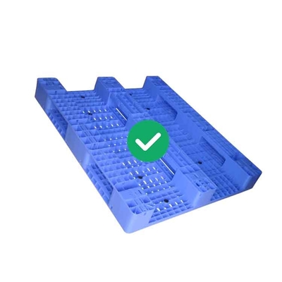 FDA PE Warehouse Plastic Pallet 2000Kg تحميل 1300X1100 سطح مفتوح مفتوح
