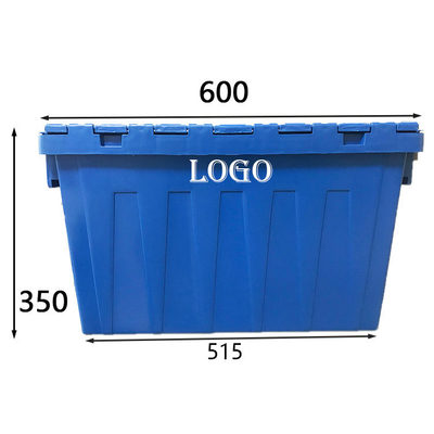 600x400x350 صندوق لوجستي بلاستيكي 60 لتر تحميل صندوق بلاستيك قابل للطي 70 كجم