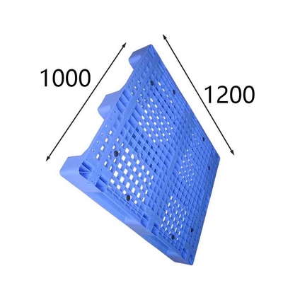 منصة نقالة بلاستيكية عالية الكثافة HDPE باللون الأزرق 1200 × 1000 مم