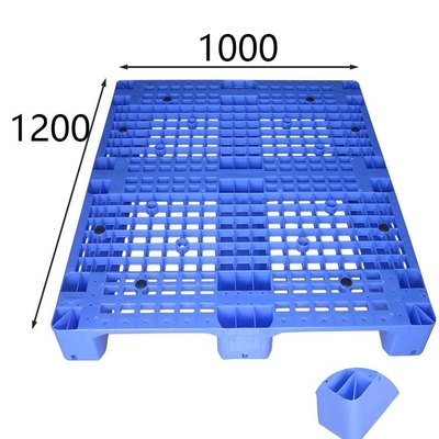 تحميل ثابت 6000 كجم منصات بلاستيكية قابلة للحمل Euro Standard HDPE Blue 1200x1000