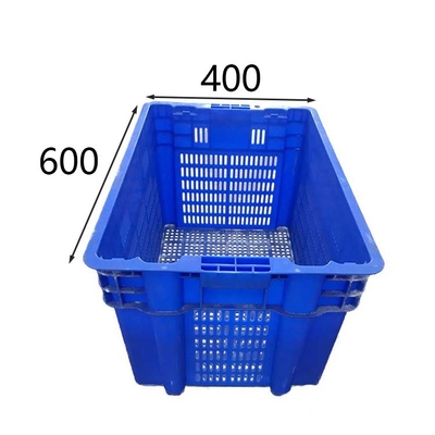 100٪ HDPE صندوق بلاستيك متحرك قابل للطي 600 X 400 X 315mm شديد التحمل